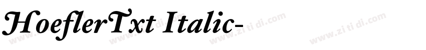 HoeflerTxt Italic字体转换